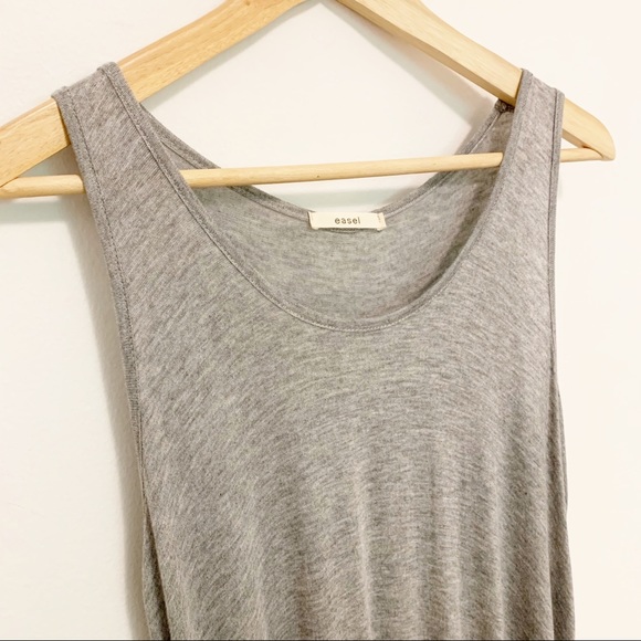 Easel High Low Boho Lace Trim Jersey Tunic Dress S - Picture 5 of 8